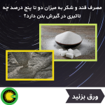 تاثیر مصرف قند و شکر در بتن
